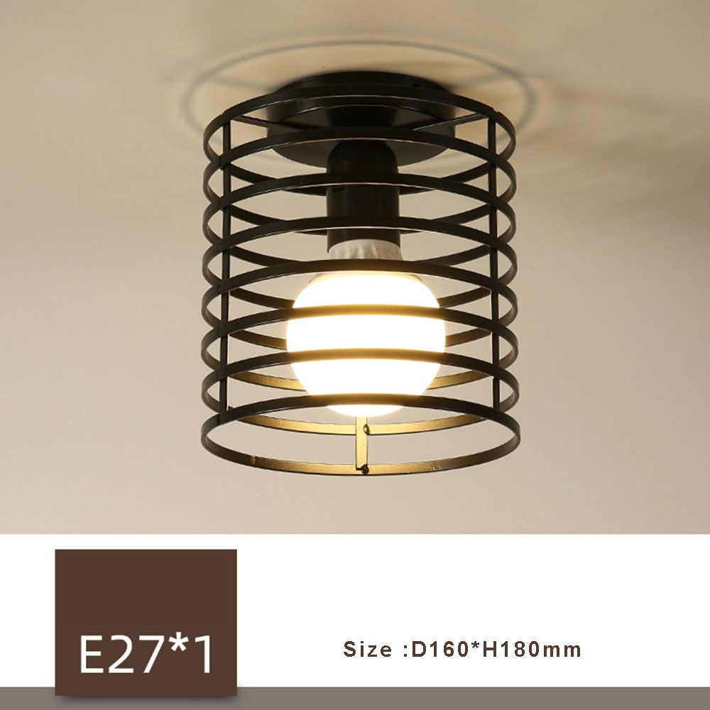 NEW Retro Ceiling Light Loft for Bedroom E27 Indoor Vintage Iron Ceiling Lamp Cozy Decor for Home Corridor Aisle 110V 220V Black