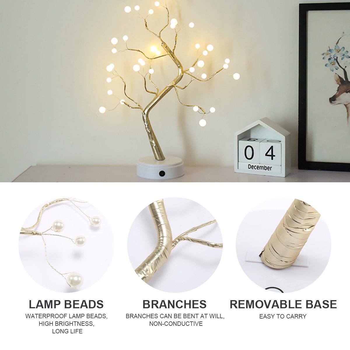 NEW LED Night Light Christmas Tree Copper Wire Garland Lamp For Home Bedroom Decor Fairy Lights Luminary Holiday lighting Table-