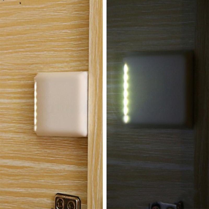 NEW Motion Sensor Night Lamp Battery Powered Intelligent LED Night Light With Motion Sensor For Wardrobe Drawer Bedroom