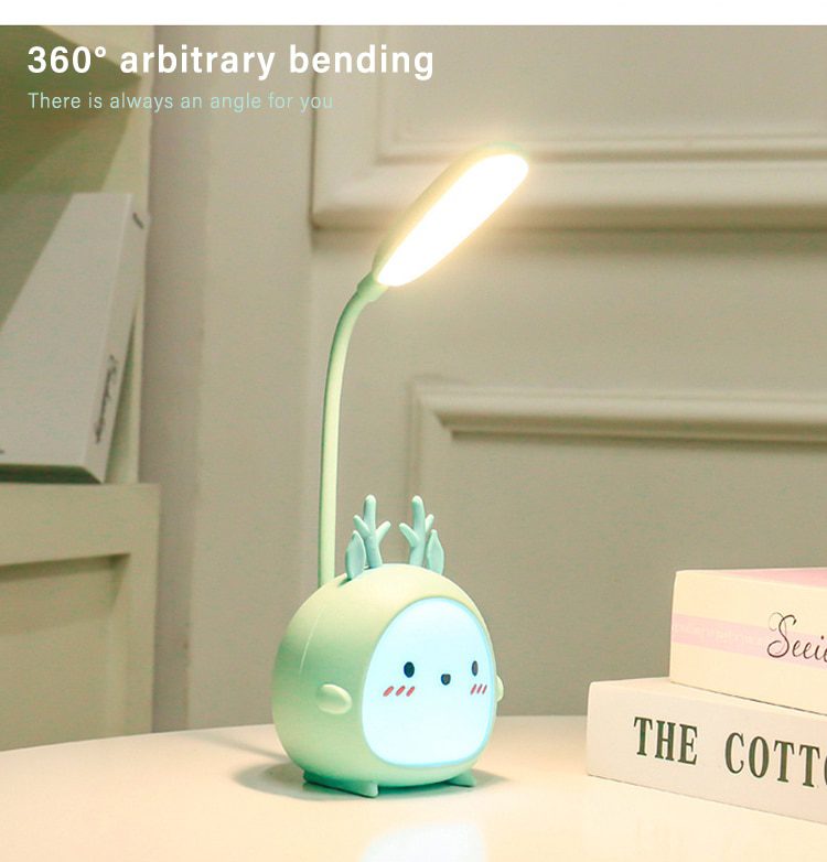 NEW New creative cartoon fawn cute led eye protection lamp student bedroom dormitory folding reading lamp