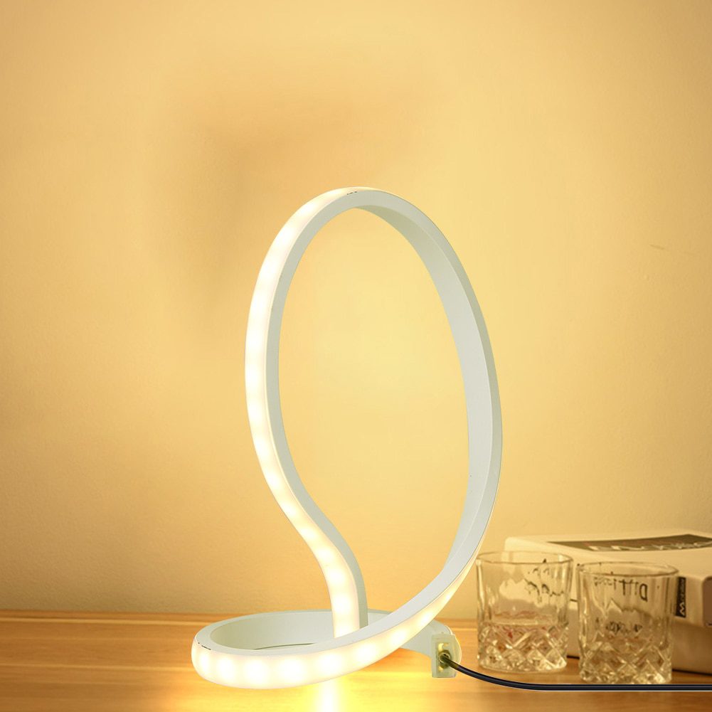 NEW LED Spiral Table Lamp USB Charge Light Touch Control Height Adjustable Bedside Night Light Modern Hallways Bedroom Lighting