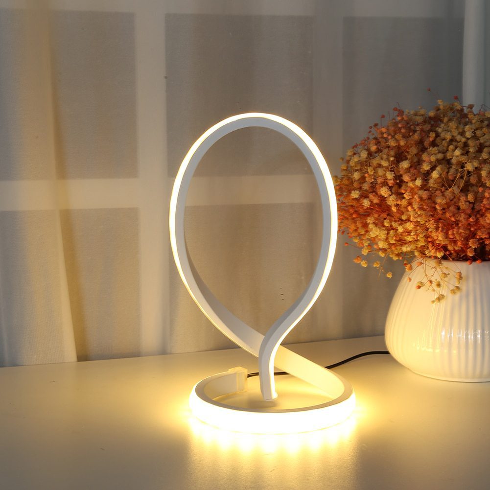 NEW LED Spiral Table Lamp USB Charge Light Touch Control Height Adjustable Bedside Night Light Modern Hallways Bedroom Lighting