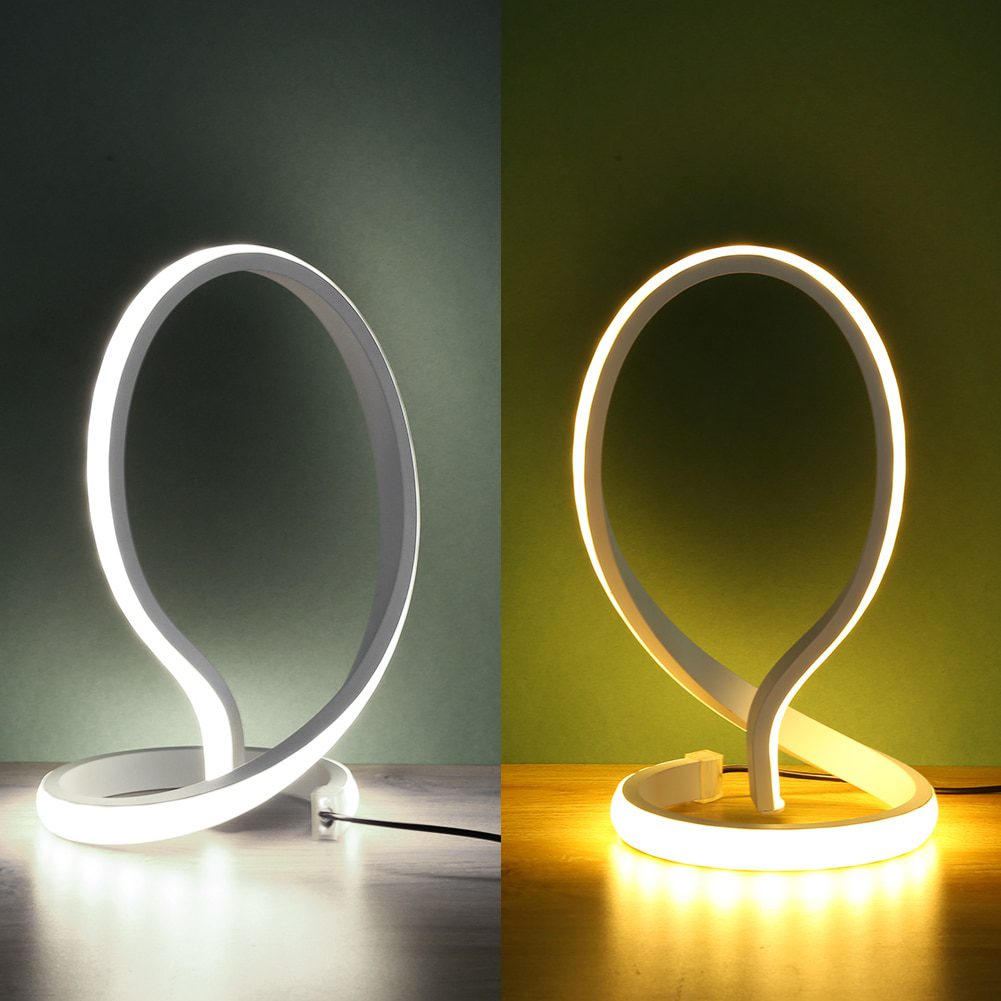 NEW LED Spiral Table Lamp USB Charge Light Touch Control Height Adjustable Bedside Night Light Modern Hallways Bedroom Lighting