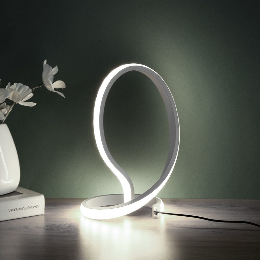 NEW LED Spiral Table Lamp USB Charge Light Touch Control Height Adjustable Bedside Night Light Modern Hallways Bedroom Lighting