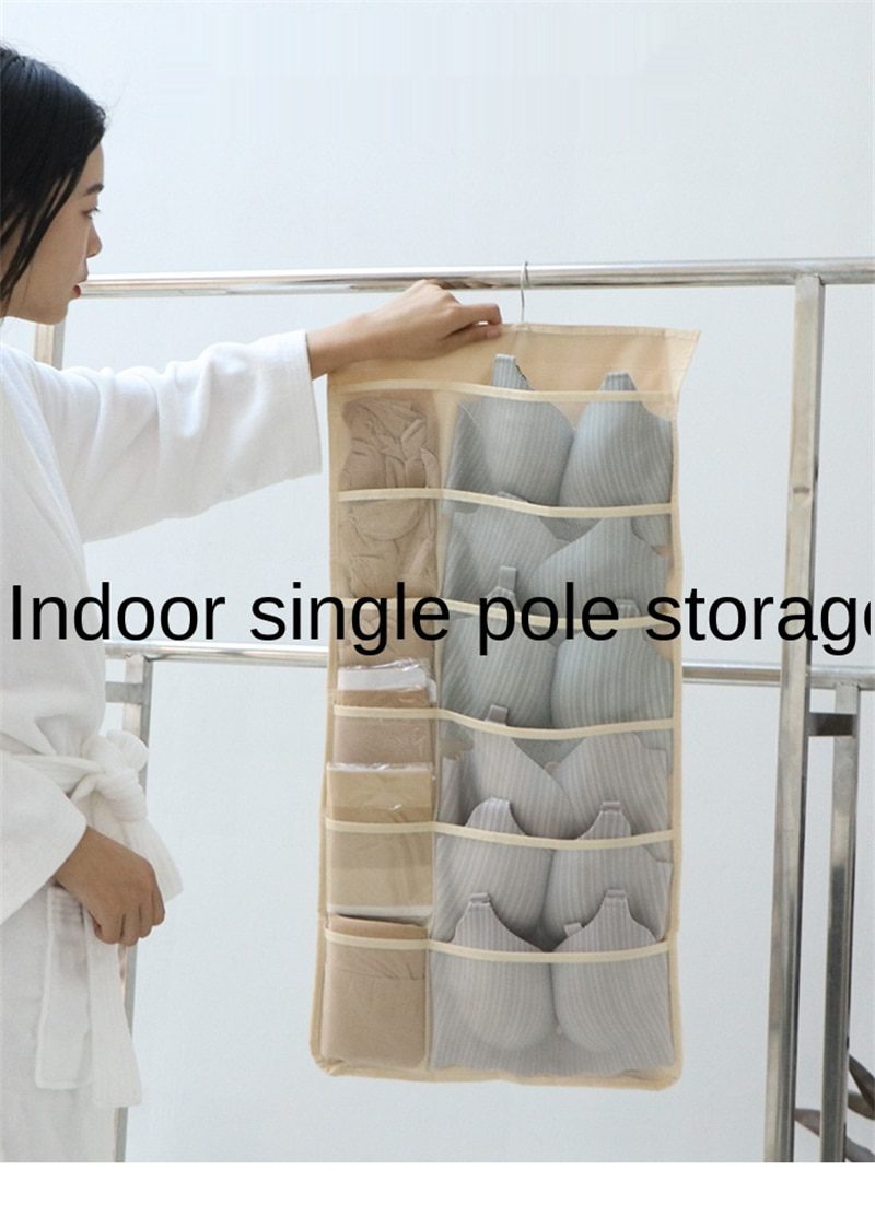 NEW Underwear Storage Bag Hanging Wall Double-sided Bra Wardrobe Household Socks Dorm Organizer Bedroom Panty Cabinet Organizati