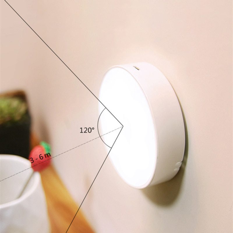 NEW 1PC LED Human Body Induction Night Light Motion Sensor Night Lamp Children's Gift USB Charging Bedroom Decoration LED Wa