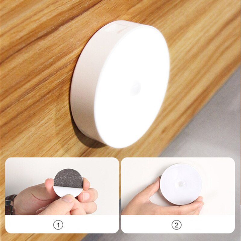 NEW 1PC LED Human Body Induction Night Light Motion Sensor Night Lamp Children's Gift USB Charging Bedroom Decoration LED Wa