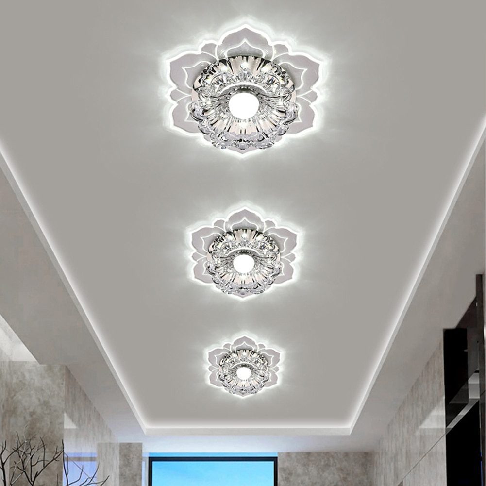 NEW Modern LED Chandelier Ceiling Light 3W Ceiling Mounted Gallery Spotlight or Hallway Living Room Bedroom Crystal Chandelier L