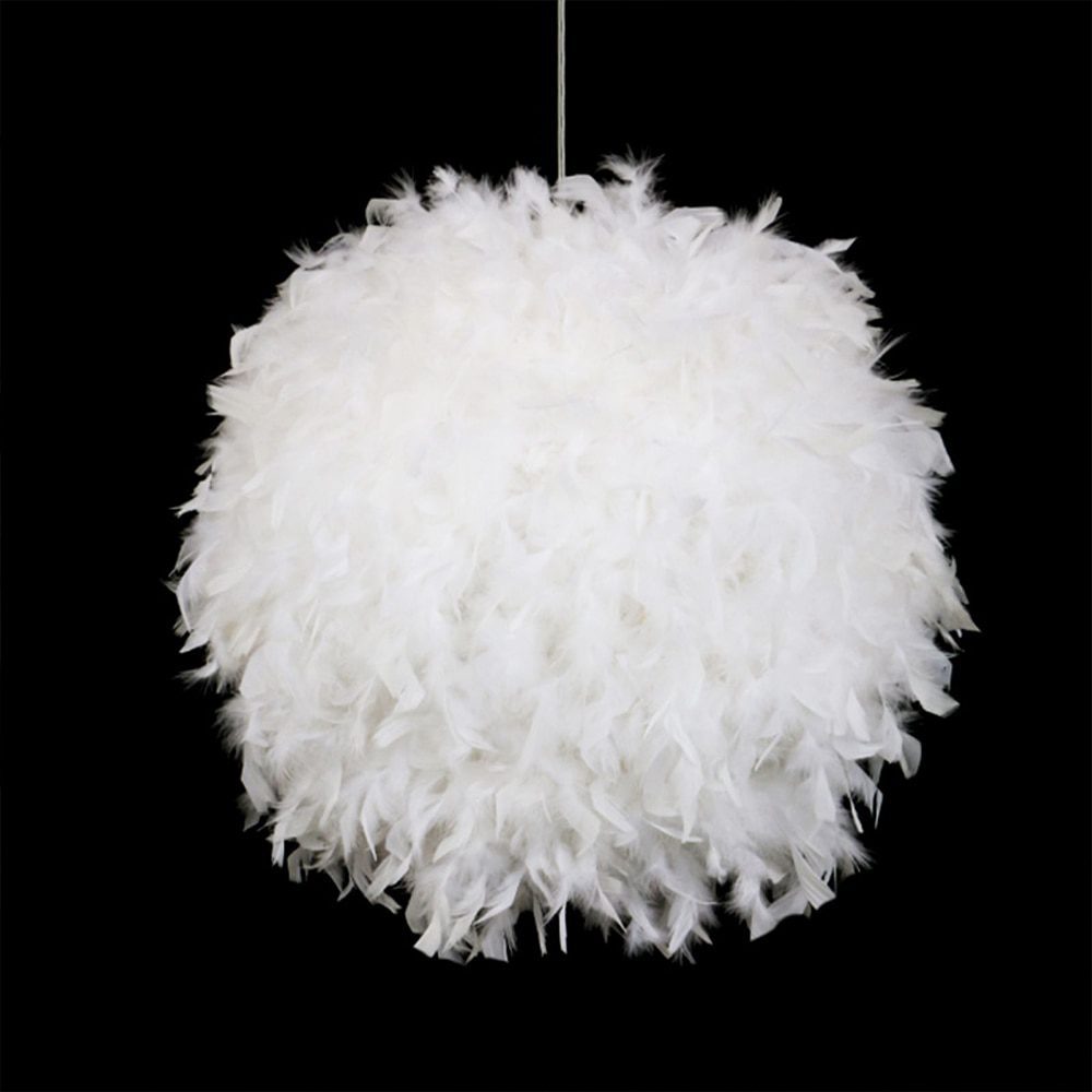 NEW Mordern Feather Pendant Lamp E27 Lamp Holder Fairy Hanging Lamp Goose Feather Bedroom Dining Room Loft Chandelier Ceiling Li