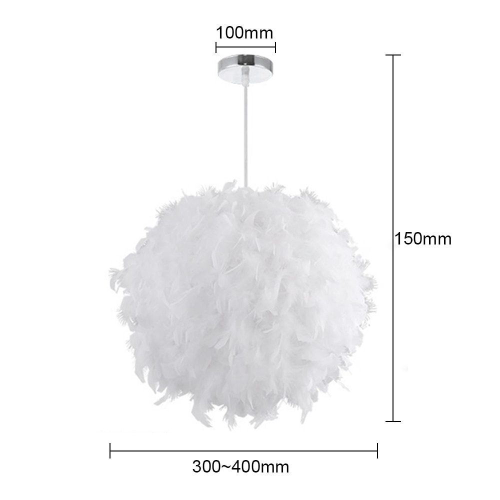 NEW Mordern Feather Pendant Lamp E27 Lamp Holder Fairy Hanging Lamp Goose Feather Bedroom Dining Room Loft Chandelier Ceiling Li