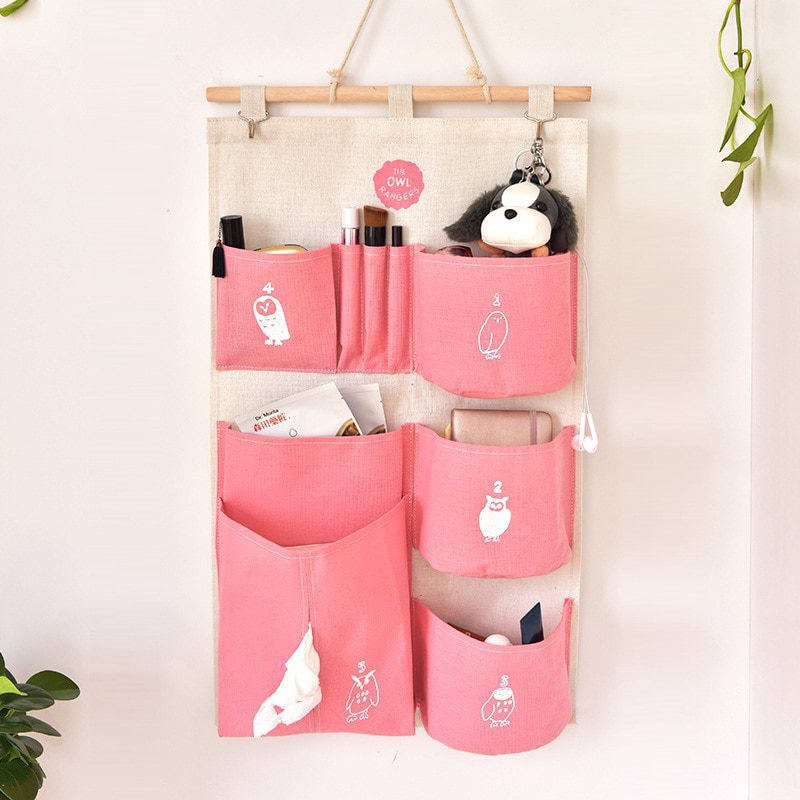 NEW Saving Space 9 Pockets Home Wall Hanging Organizer Storage Toys Paper Tissues Glasses Bedroom Bathroom Organizer Container