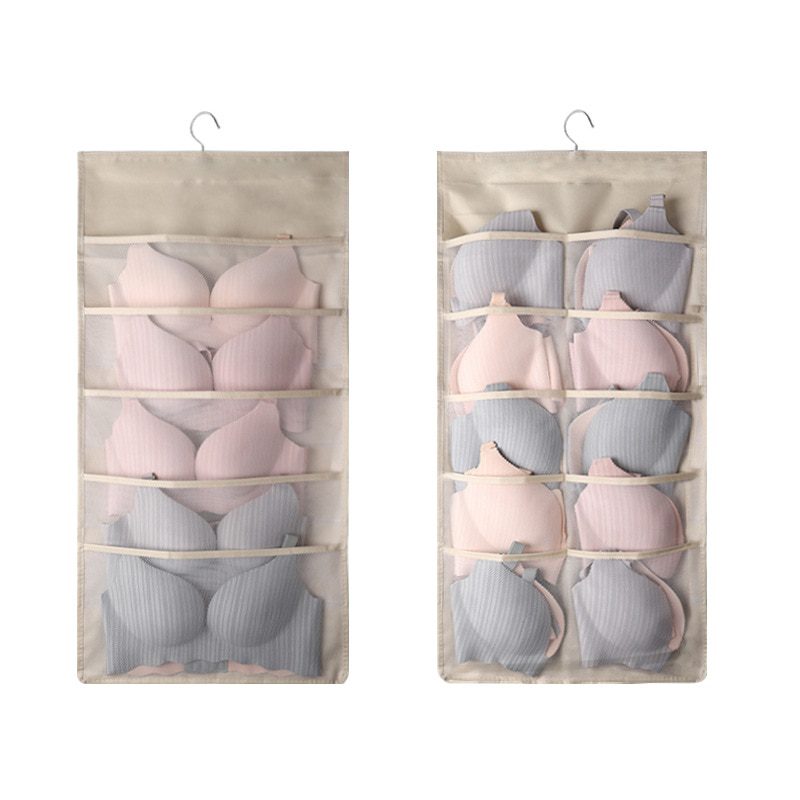 NEW Underwear Storage Bag Hanging Wall Double-sided Bra Wardrobe Household Socks Dorm Organizer Bedroom Panty Cabinet Organizati