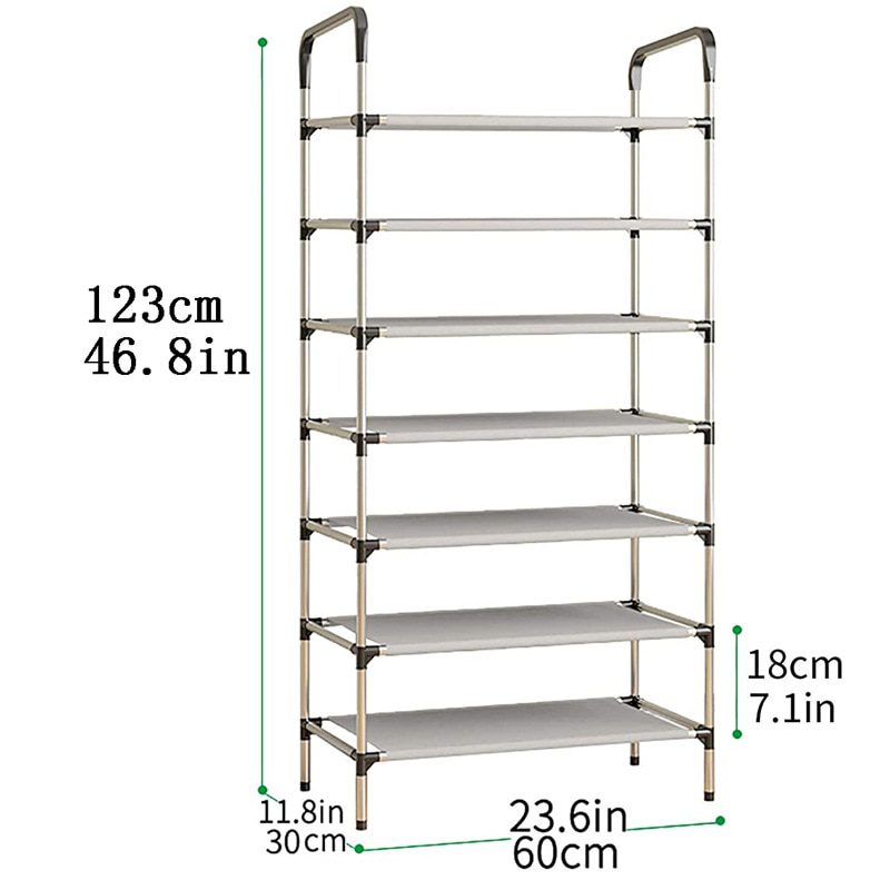 NEW Simple Multi-layer Shoe Rack Stainless Steel Shoe Organizer Door Bedroom Shoes Cabinet Storage Living Room Folding Hanger Ho