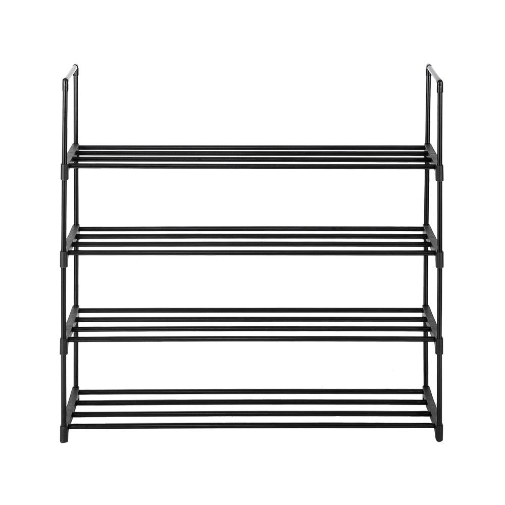 NEW Shoe Rack Tower Shelf 4 Tiers Storage Organizer For Bedroom Entryway Hallway and Closet Black Color[US-Stock]