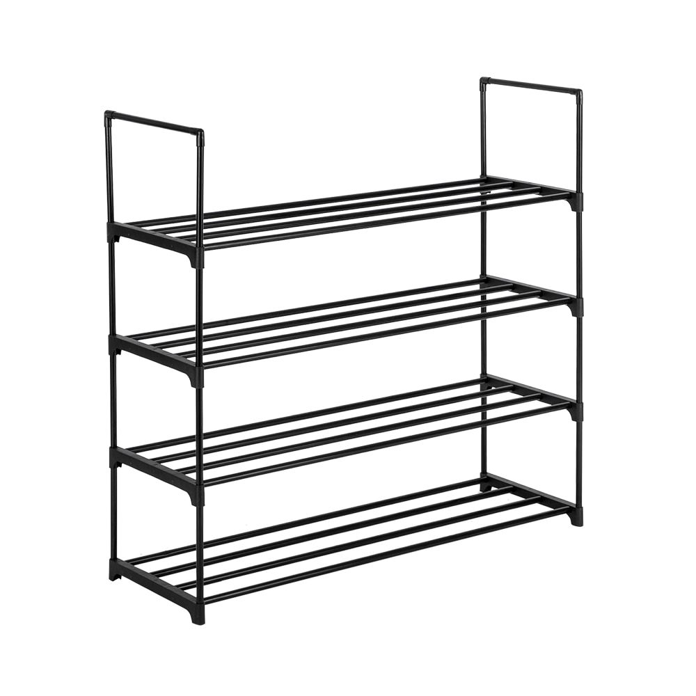 NEW Shoe Rack Tower Shelf 4 Tiers Storage Organizer For Bedroom Entryway Hallway and Closet Black Color[US-Stock]