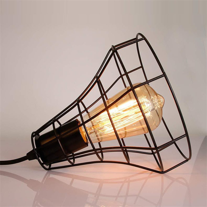 NEW LED Indoor E27 modern cage pendant light iron retro loft pendant lamp metal Guard Hanging restaurant Lamp living room decora