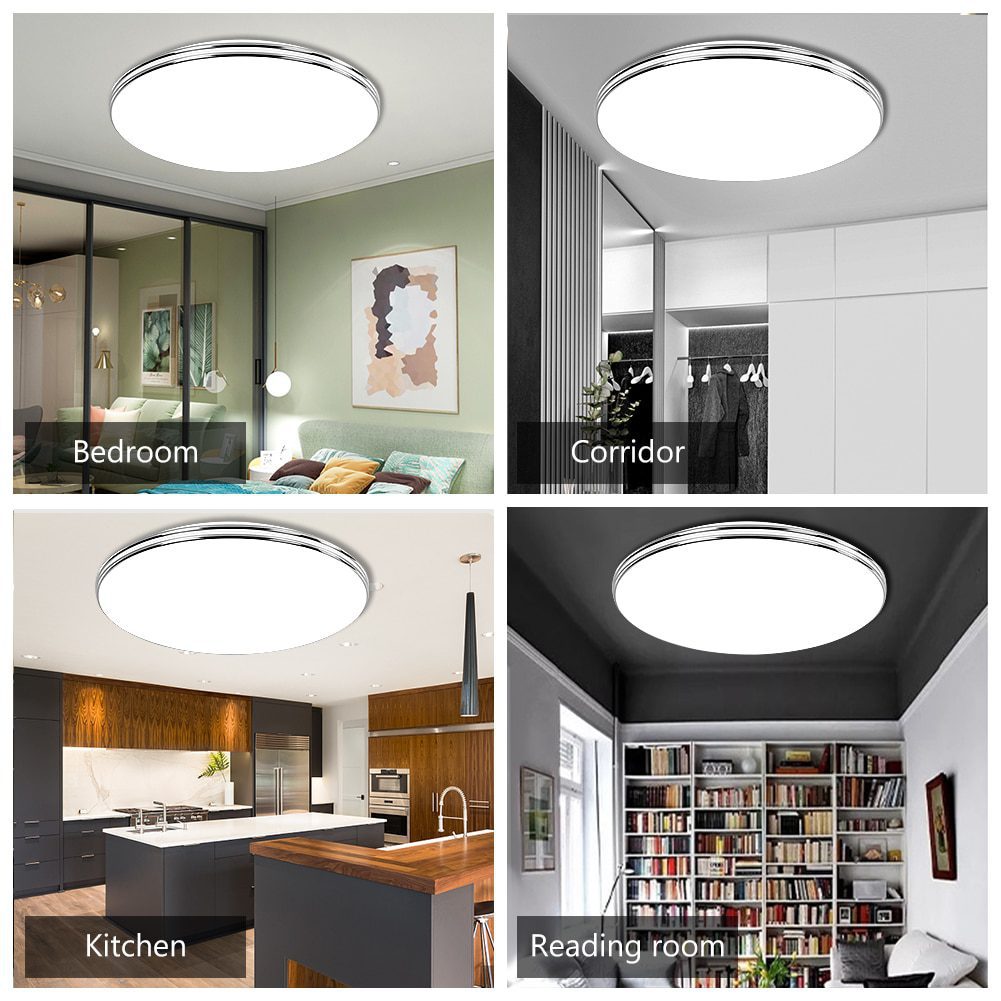 NEW LED Ceiling Light 72W 36W 24W 18W 12W Down Light Surface Mount Panel Lamp AC 220V Modern 3 Colors Lamp For Home Decor Lighti