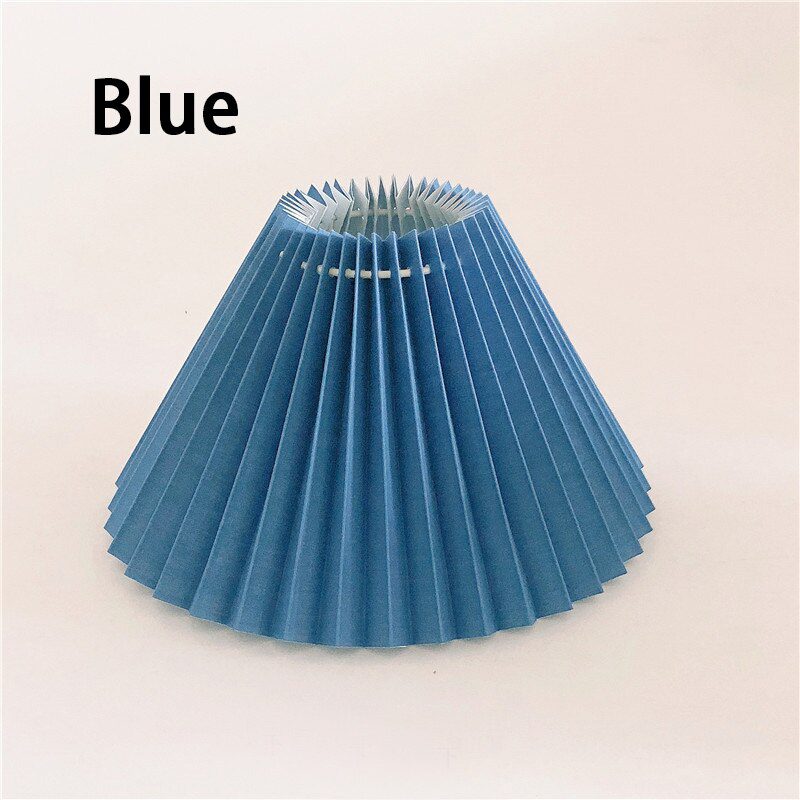 NEW Pleated Lamp Shade E27 Light Cover Fabric Table Lamp Decor Handmade Cloth Hotel Home Bedroom Lampshade