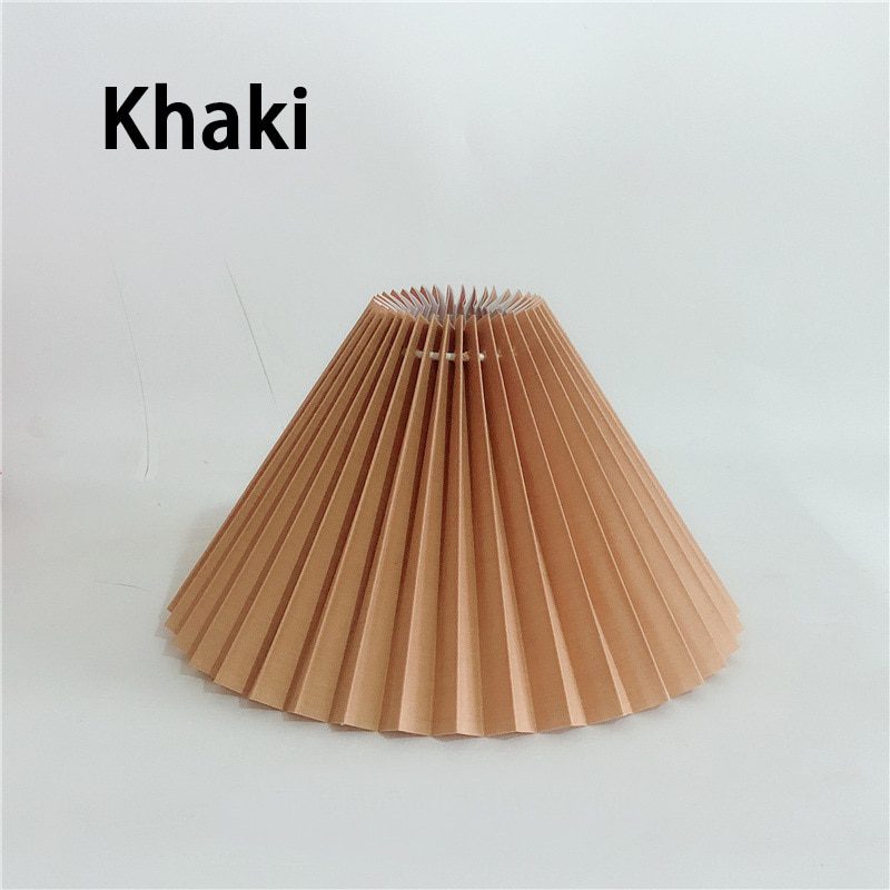 NEW Pleated Lamp Shade E27 Light Cover Fabric Table Lamp Decor Handmade Cloth Hotel Home Bedroom Lampshade