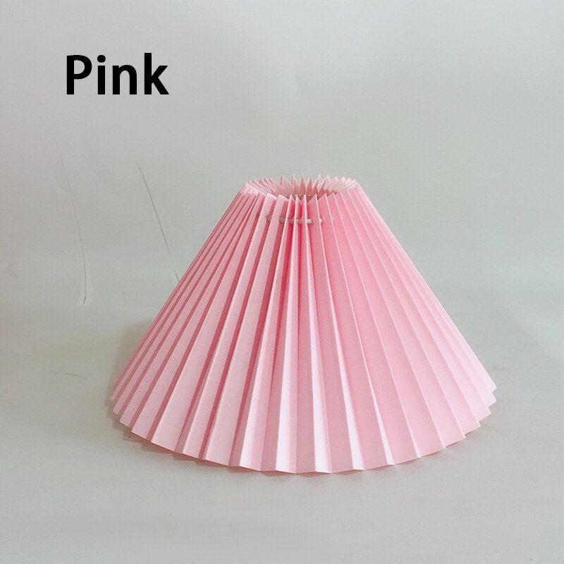 NEW Pleated Lamp Shade E27 Light Cover Fabric Table Lamp Decor Handmade Cloth Hotel Home Bedroom Lampshade