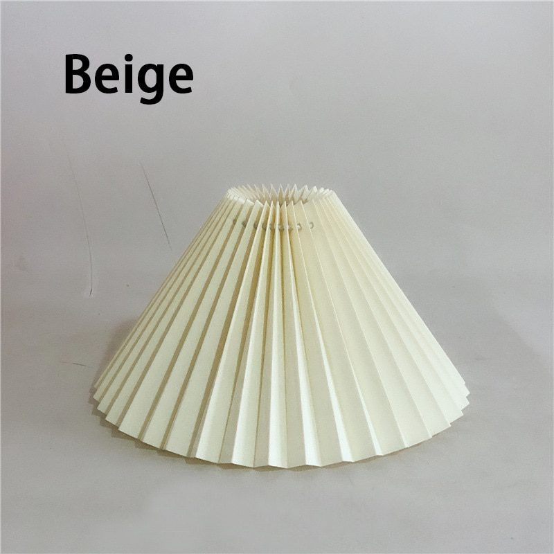 NEW Pleated Lamp Shade E27 Light Cover Fabric Table Lamp Decor Handmade Cloth Hotel Home Bedroom Lampshade