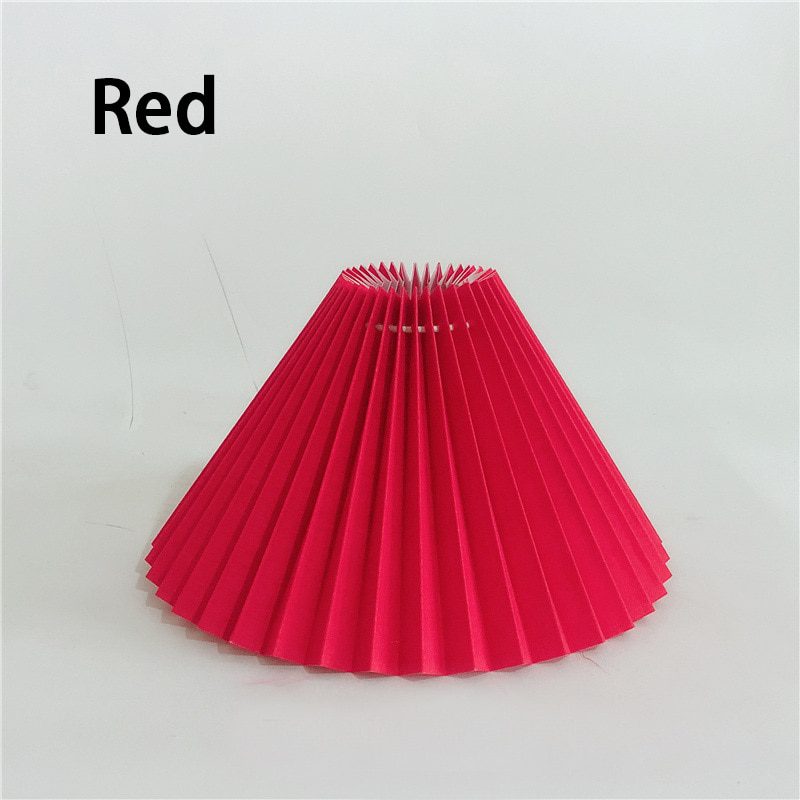 NEW Pleated Lamp Shade E27 Light Cover Fabric Table Lamp Decor Handmade Cloth Hotel Home Bedroom Lampshade