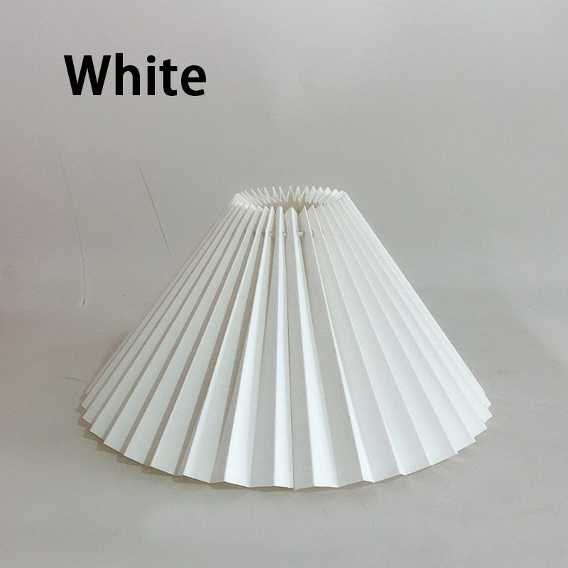 NEW Pleated Lamp Shade E27 Light Cover Fabric Table Lamp Decor Handmade Cloth Hotel Home Bedroom Lampshade