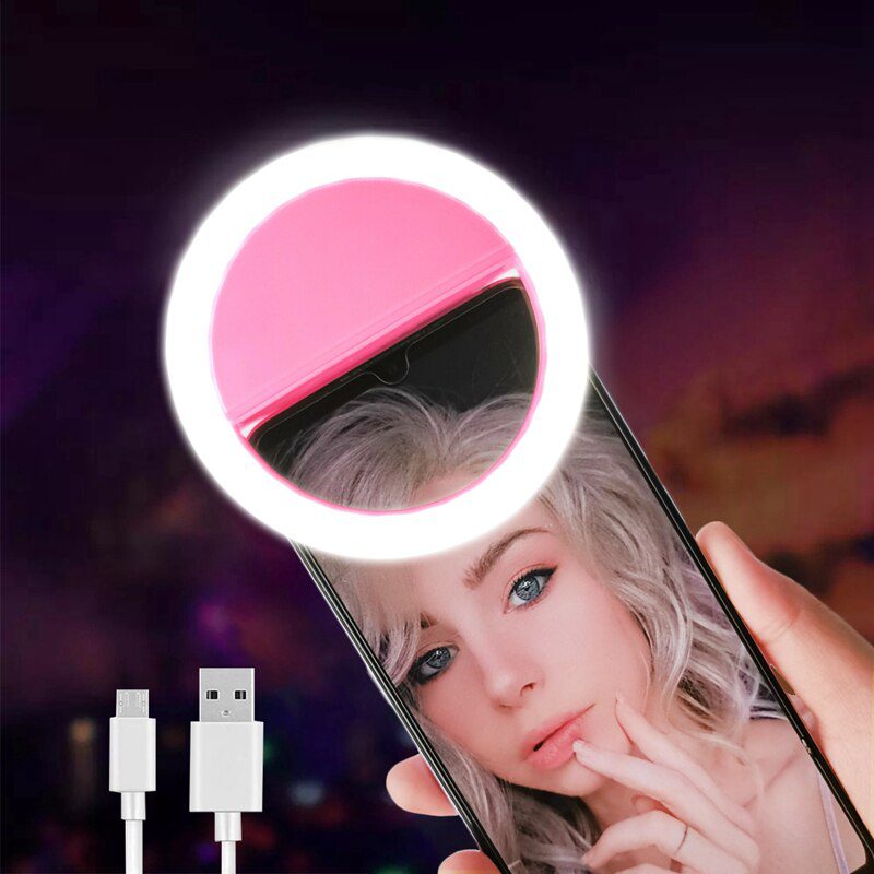 NEW Staraise Selfie Ring Light Mobile Phone Clip Lens Novelty Lights Lamp Emergency Dry Battery For Photo Camera LED Light Ring