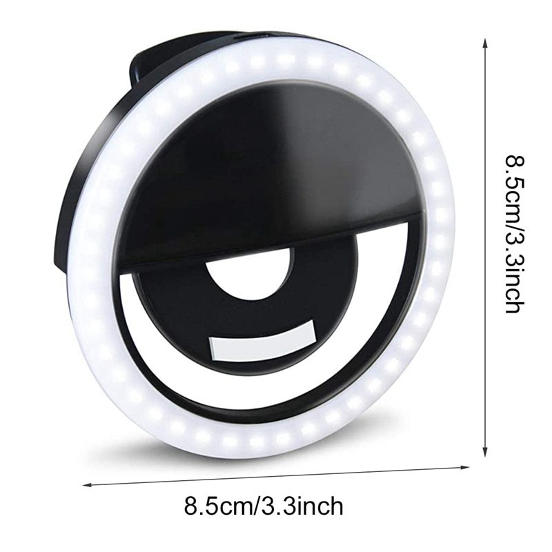 NEW Staraise Selfie Ring Light Mobile Phone Clip Lens Novelty Lights Lamp Emergency Dry Battery For Photo Camera LED Light Ring