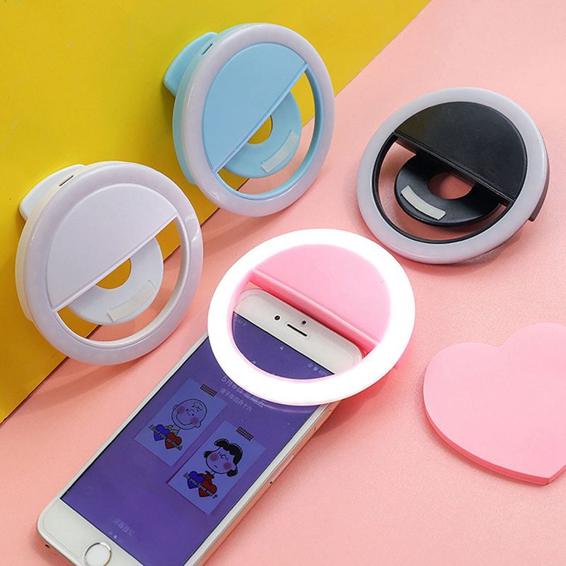 NEW Staraise Selfie Ring Light Mobile Phone Clip Lens Novelty Lights Lamp Emergency Dry Battery For Photo Camera LED Light Ring