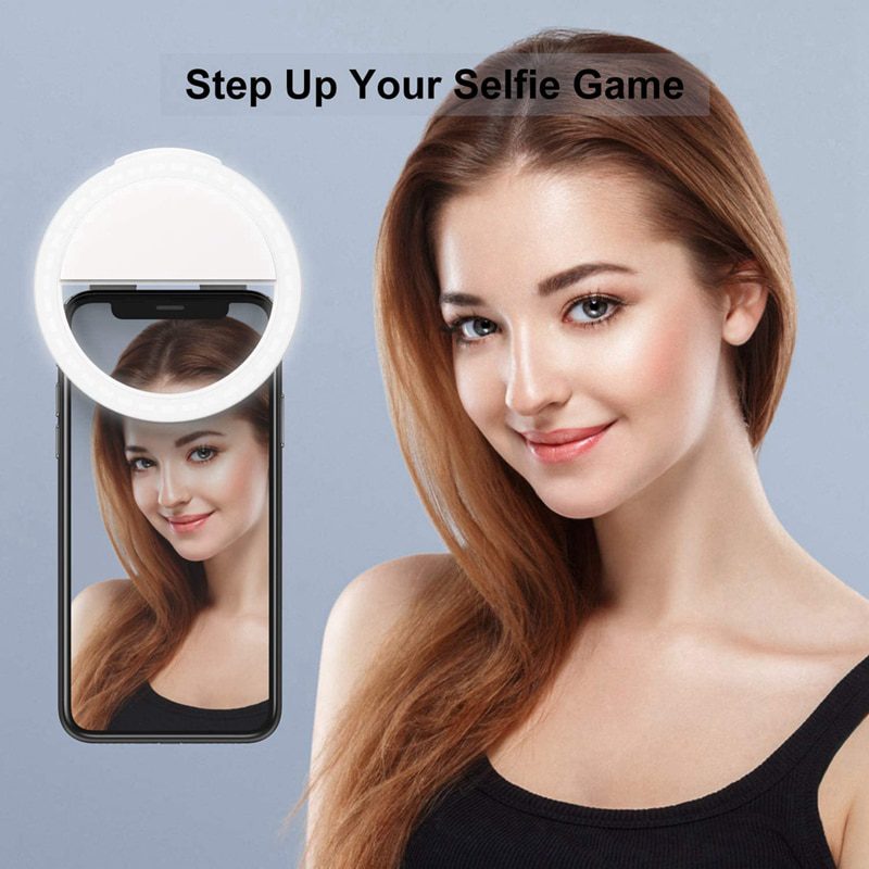 NEW Staraise Selfie Ring Light Mobile Phone Clip Lens Novelty Lights Lamp Emergency Dry Battery For Photo Camera LED Light Ring