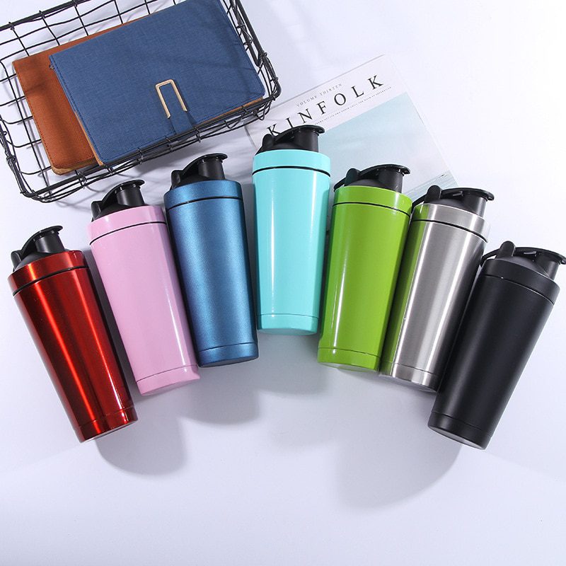 NEW Layer Stainless Steel Thermos Cup 26oz Fitness Protein Powder Shake Cup Multifunction Sports Water Bottle