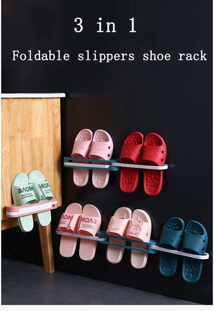 NEW 3 in 1 Folding Wall Mounted Shoes Shelf Sports Shoes Rack Slippers Shoe cabinet Organizer Home Space saving Shoes Storage Ra