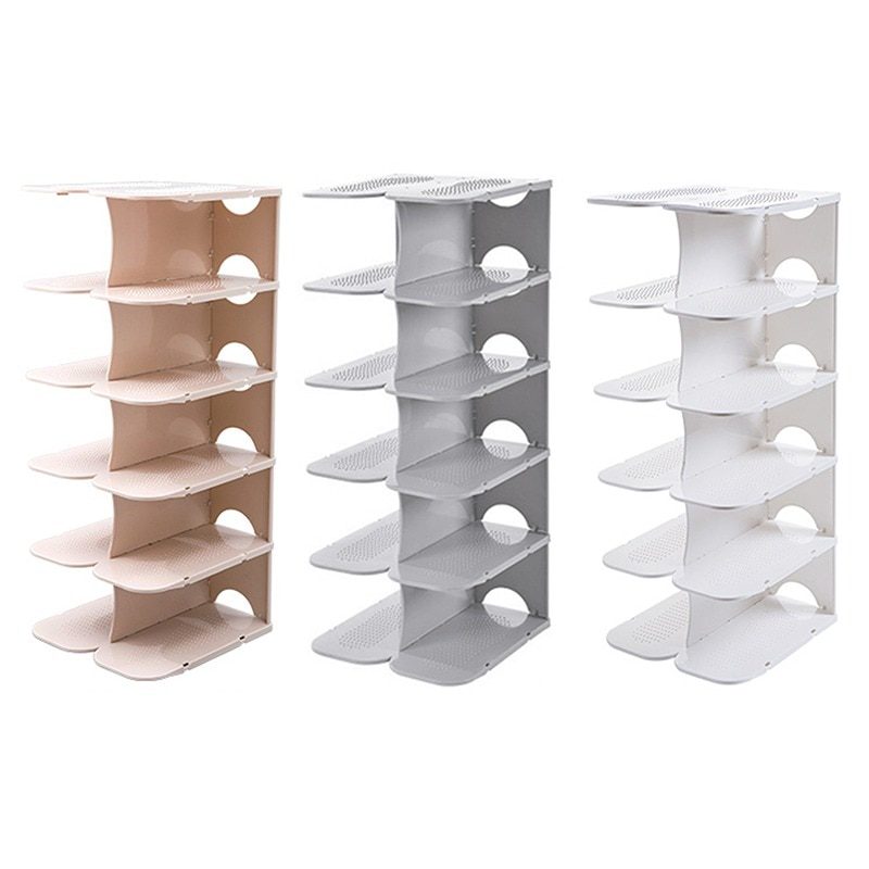 NEW 6-Layer Stackable Shoe Hanger Creative Foldable Space Saving Wardrobe Storage Rack Multi-layer Shoes Stand Organizers Cabine