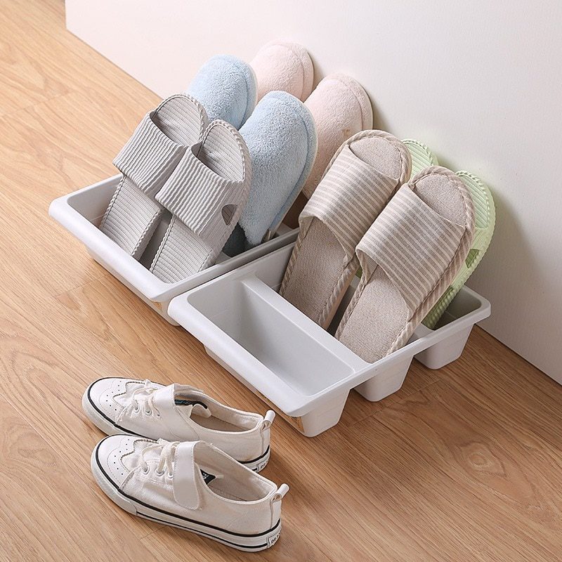 NEW 6-Layer Stackable Shoe Hanger Creative Foldable Space Saving Wardrobe Storage Rack Multi-layer Shoes Stand Organizers Cabine