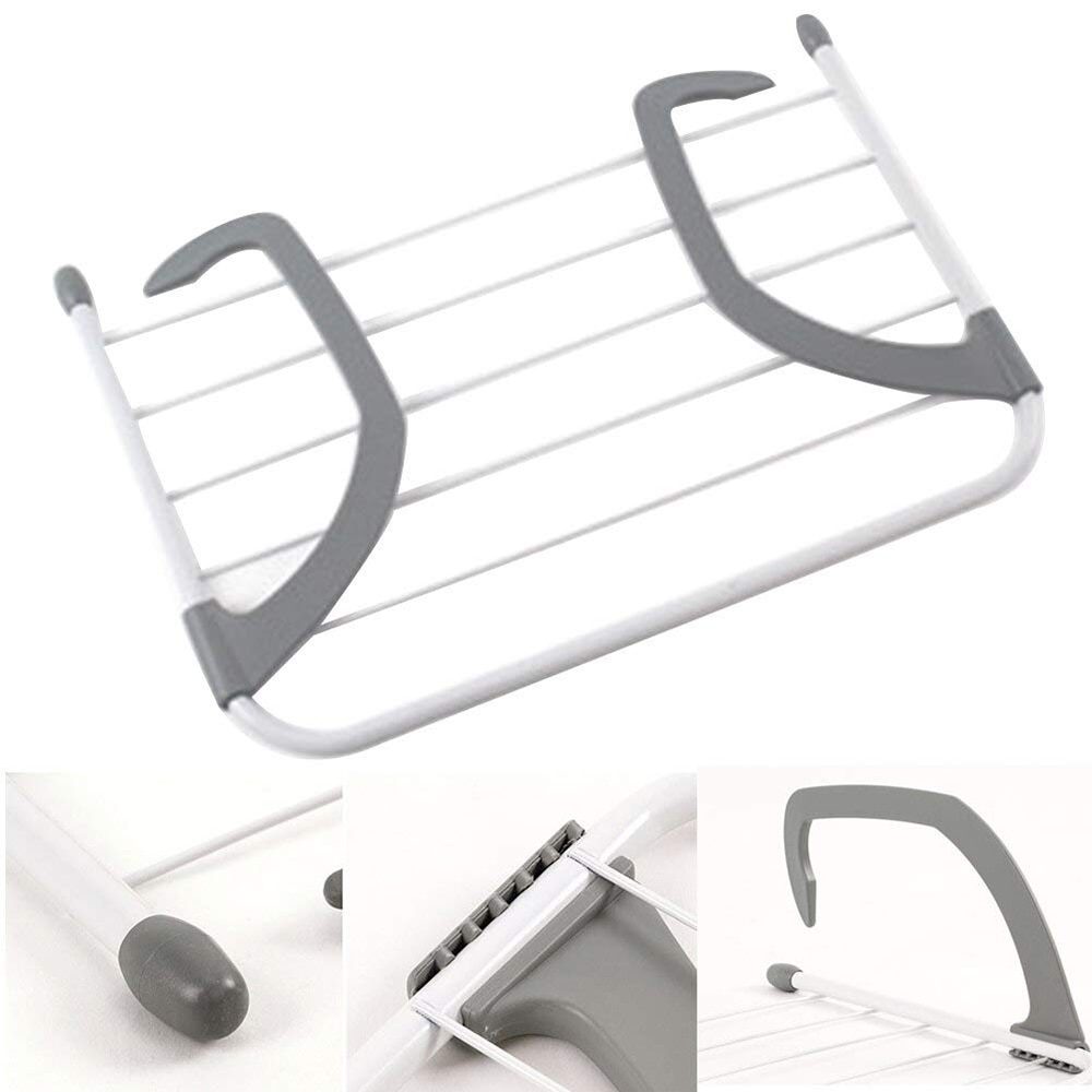 NEW Adjustable Folding Clothes Drying Racks Hanger Shelf Balcony Storage Holder Outdoor Indoor Clothes Drying Rack Hanger