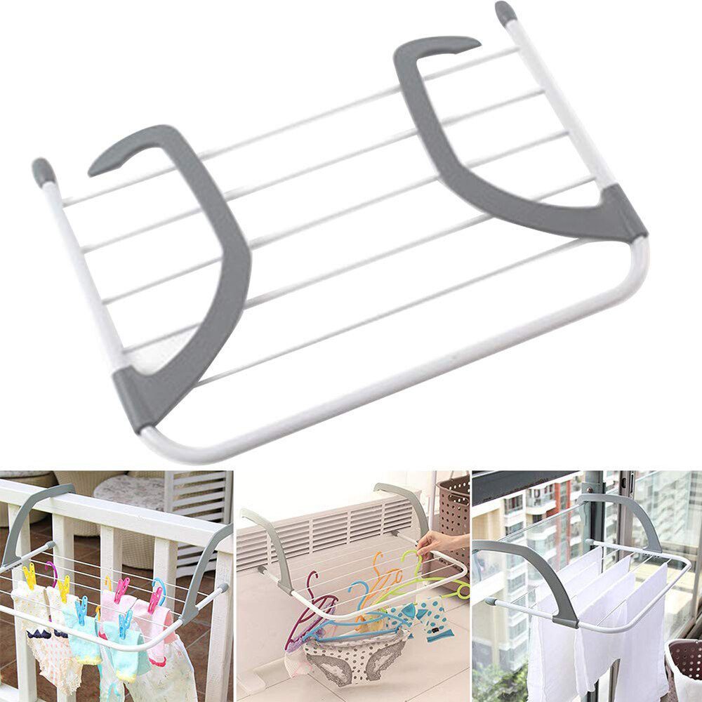 NEW Adjustable Folding Clothes Drying Racks Hanger Shelf Balcony Storage Holder Outdoor Indoor Clothes Drying Rack Hanger