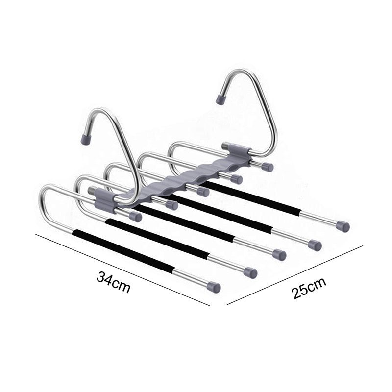 NEW 5 in 1 Hangers for clothes Multifunction Clothes hanger Storage Shelves Stainless Multifunction Pant Rack wardrobe organizer