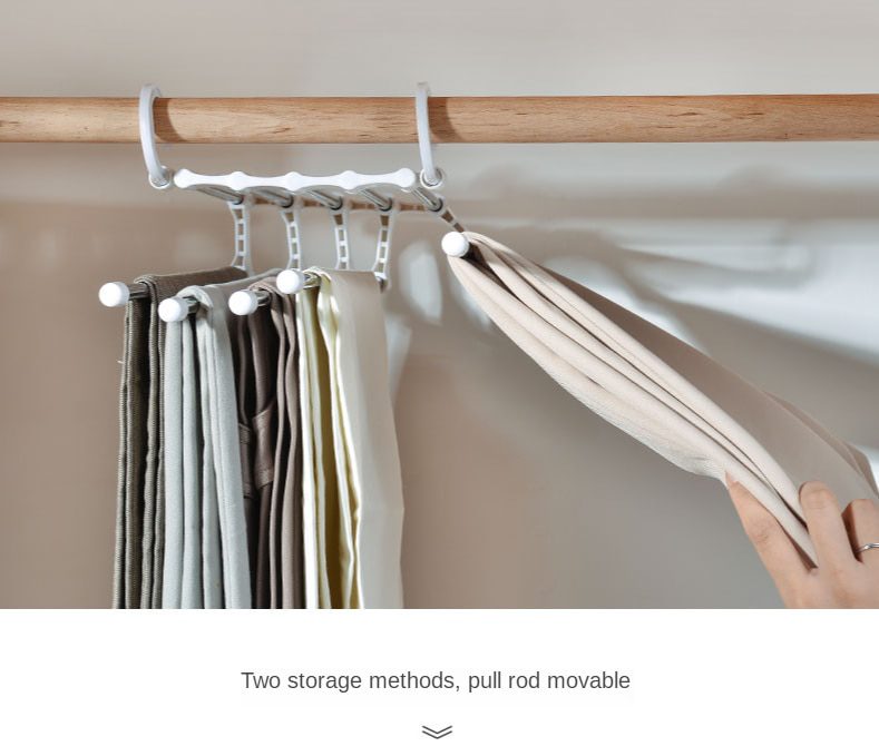 NEW Multi-Function 5-in-1 Pants Storage Rack Stainless Steel Clothes Hanger Adjustable Pants Storage Rack Wardrobe Organizer 202