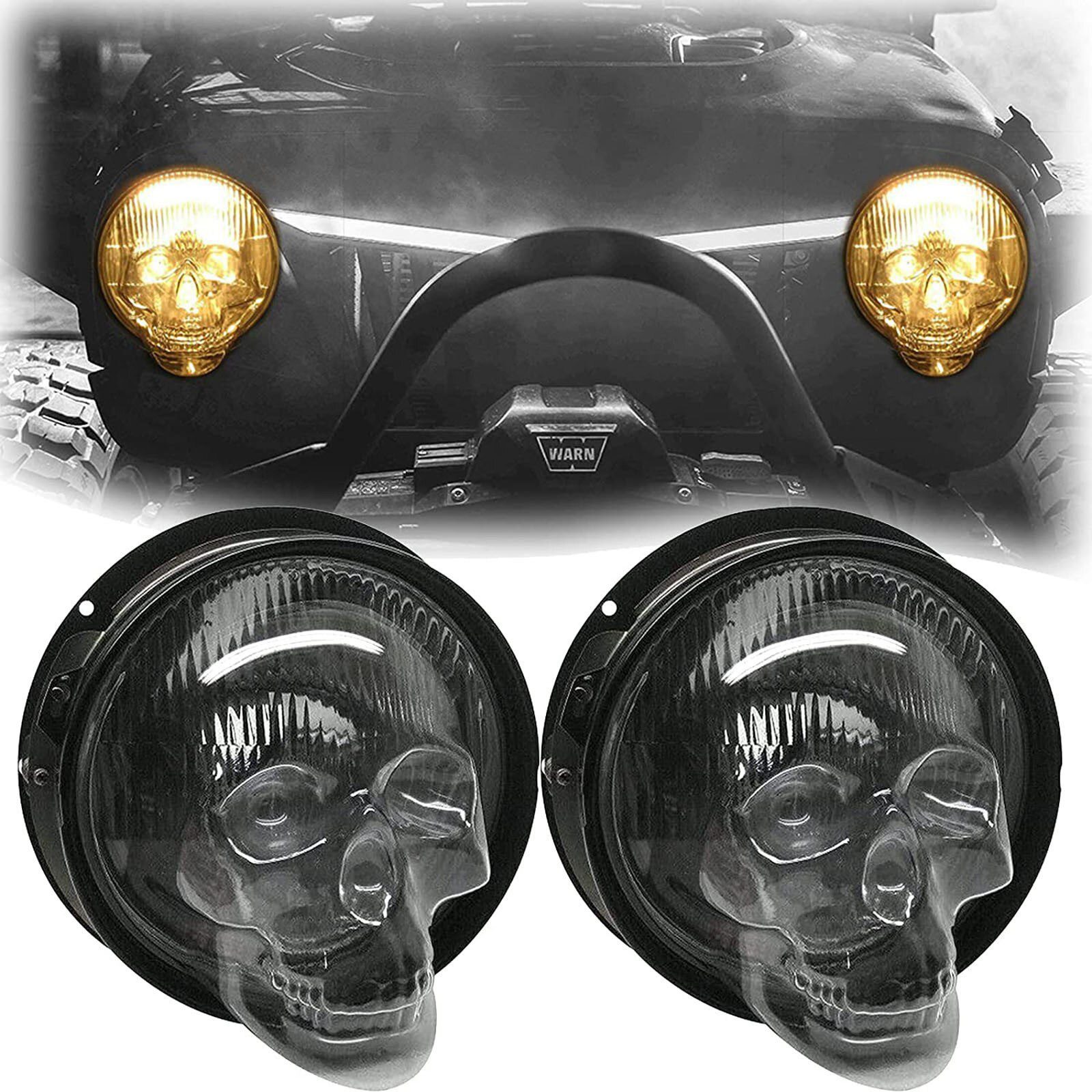 NEW Creative Car Skull Lampshade Truck Car Decoration Protection Headlight Accessories Motorcycle Lamp Covers Bulb Shades