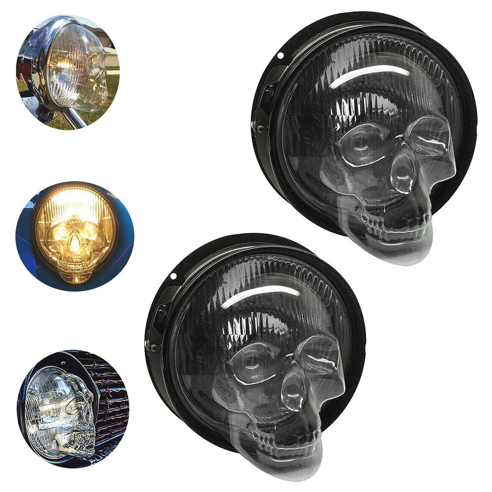 NEW Creative Car Skull Lampshade Truck Car Decoration Protection Headlight Accessories Motorcycle Lamp Covers Bulb Shades