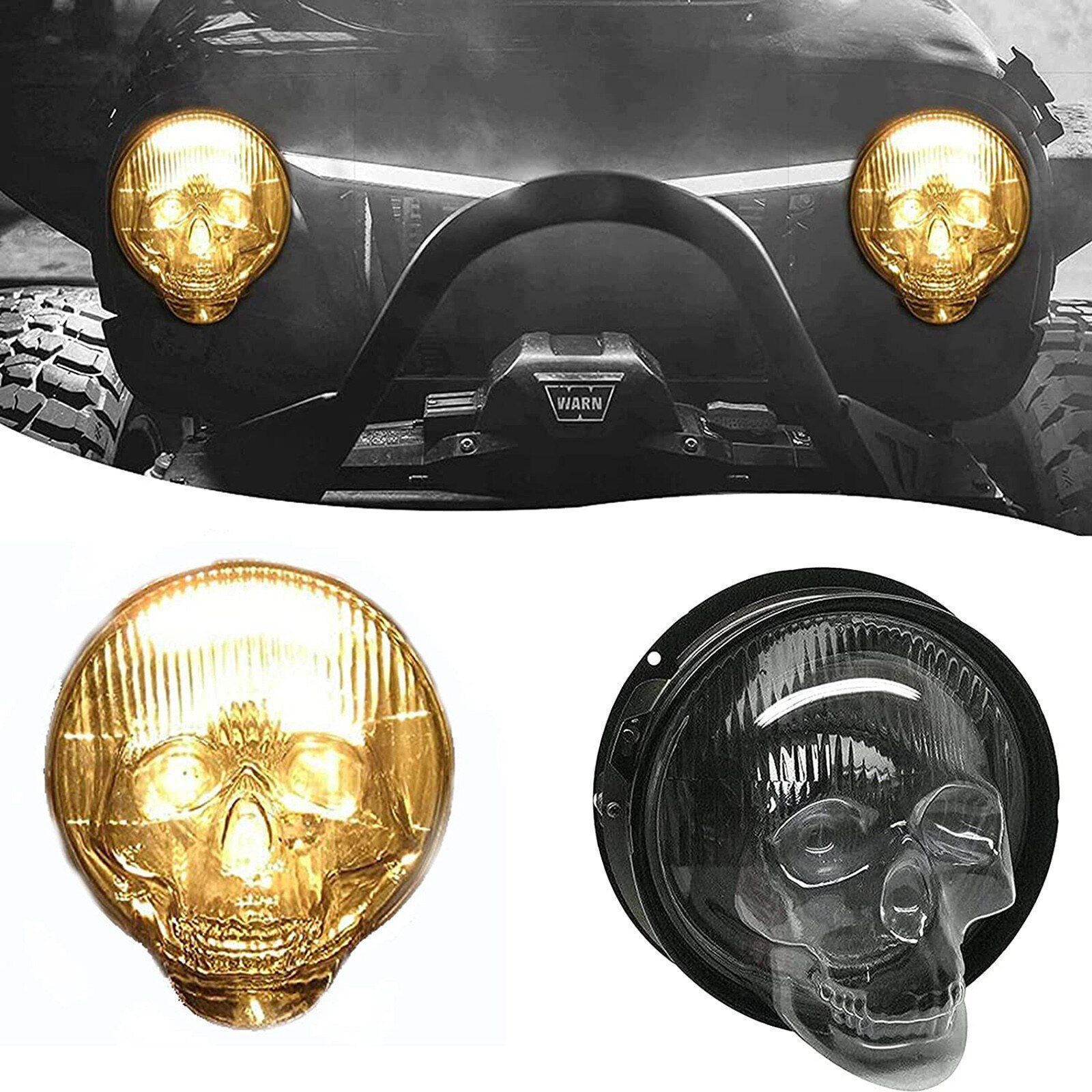 NEW Creative Car Skull Lampshade Truck Car Decoration Protection Headlight Accessories Motorcycle Lamp Covers Bulb Shades