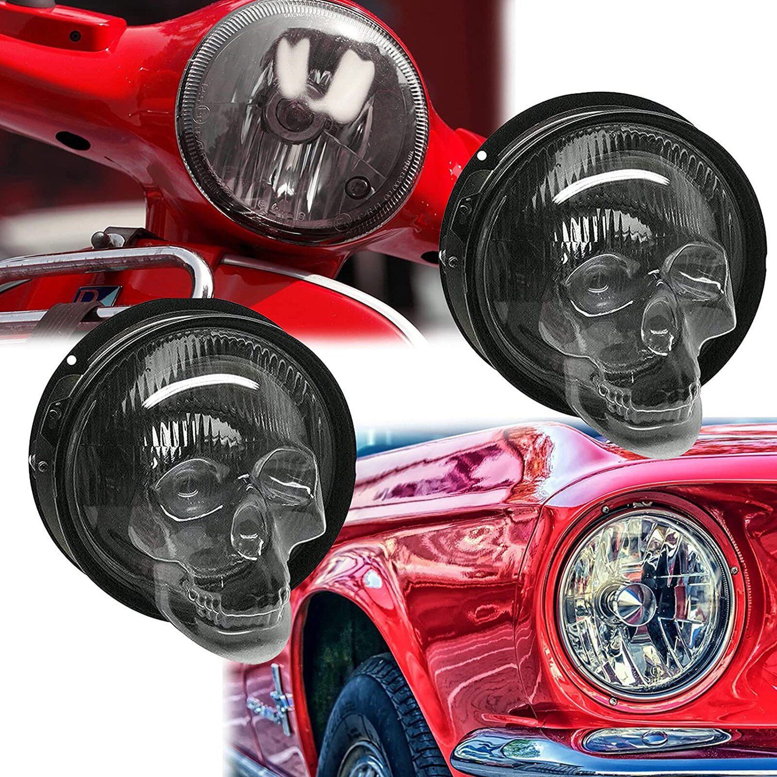 NEW Creative Car Skull Lampshade Truck Car Decoration Protection Headlight Accessories Motorcycle Lamp Covers Bulb Shades