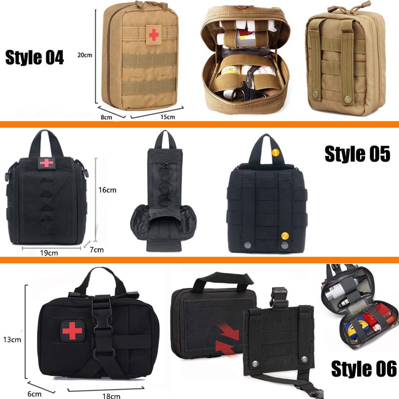 NEW First Aid Kits Bag Portable Outdoor Hunting Military Tactical Survival Emergency Pack Home/Car Medical Package EDC Tools Pac