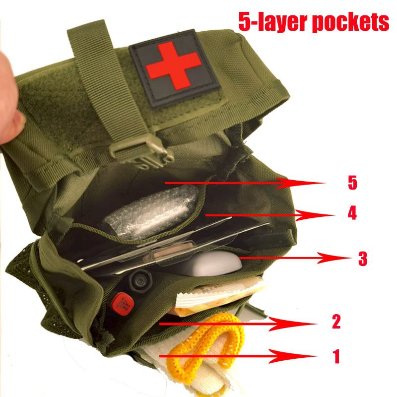 NEW First Aid Kits Bag Portable Outdoor Hunting Military Tactical Survival Emergency Pack Home/Car Medical Package EDC Tools Pac