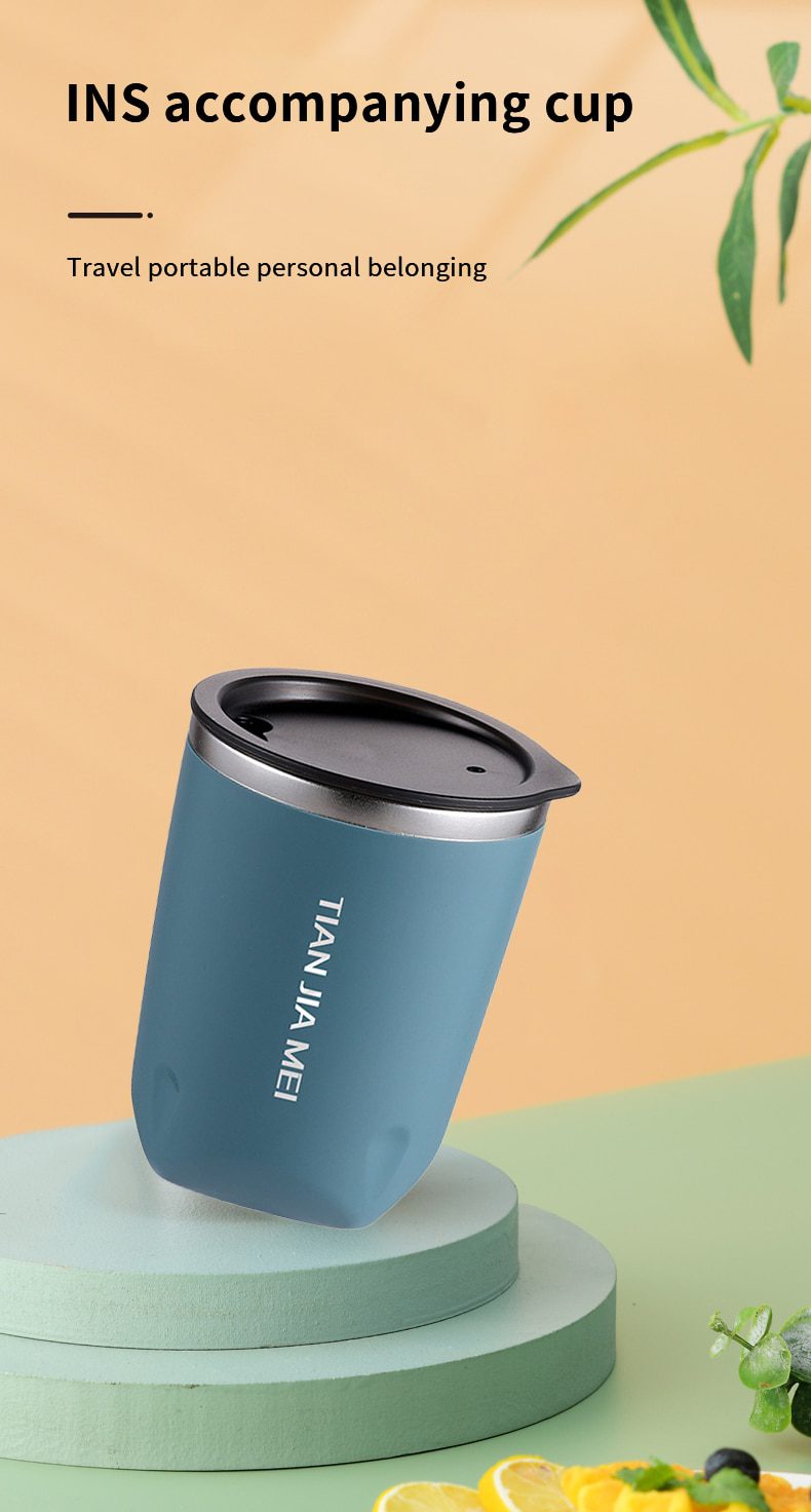 NEW StainlessSteel Insulated Coffee Cup With Lid Handy Cup Office Portable Handy Cup Girl Car WaterCup Lnsulation Is Not Hot