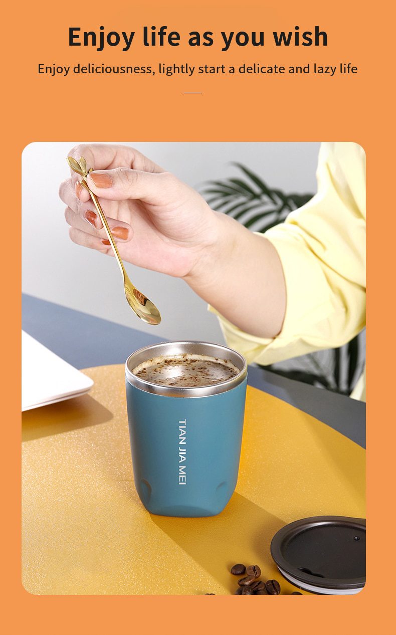 NEW StainlessSteel Insulated Coffee Cup With Lid Handy Cup Office Portable Handy Cup Girl Car WaterCup Lnsulation Is Not Hot