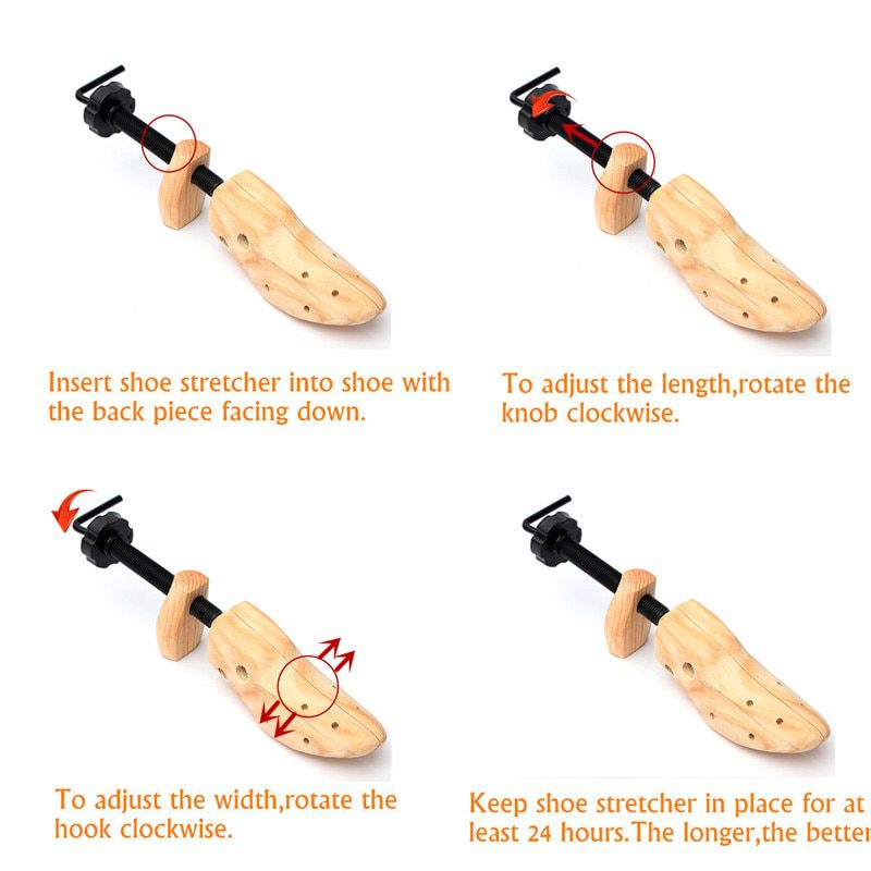 NEW Shoe Stretcher Wooden Shoes Tree Shaper Rack Pine Wood Shoe Tree Adjustable Flats Pumps Boots Expander Trees For Man Women