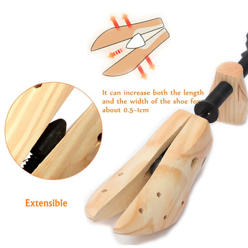 NEW Shoe Stretcher Wooden Shoes Tree Shaper Rack Pine Wood Shoe Tree Adjustable Flats Pumps Boots Expander Trees For Man Women