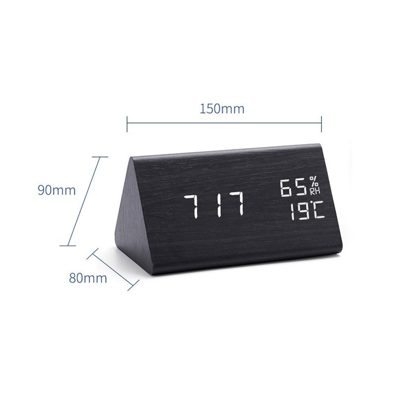 NEW Digital Clock LED Wooden Alarm Clock Table Sound Control Electronic Clocks Desktop USB/AAA Powered Desperadoes Home Table De